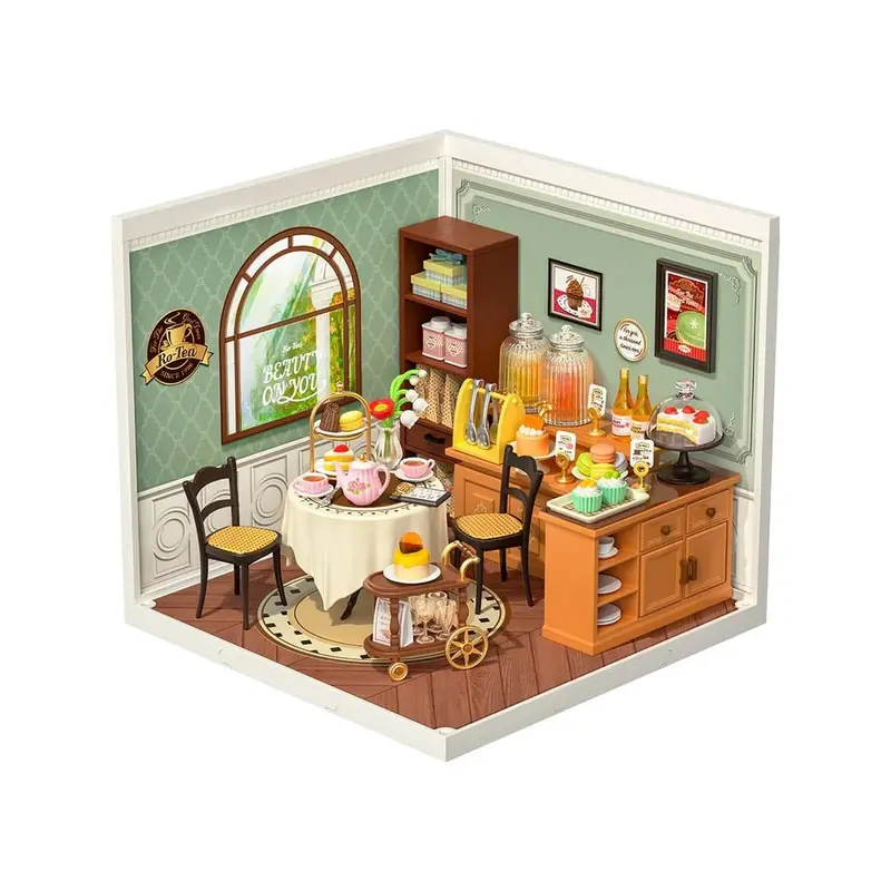 Robotime - Sweet Sips Tea Diy Plastic Miniature House 1