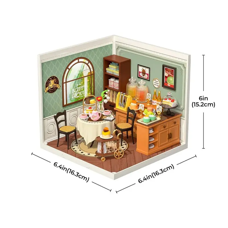 Robotime - Sweet Sips Tea Diy Plastic Miniature House 2