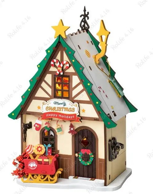 Robotime - Twinkling Christmas House, Super Mini Houses - Little Warm Spaces 1