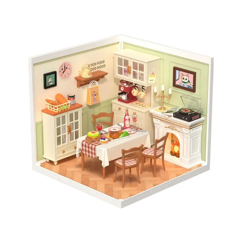 Robotime - Warm Dining Room Plastic Diy Miniature House 1