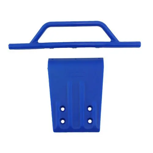 Rpm R/C Products - Blue Front Bumper & Skid Plate For Slash, Nitro Slash 1