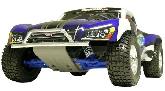 Rpm R/C Products - Chrome Fr Bumper & Skid Plate For Slash, Nitro Slash 1