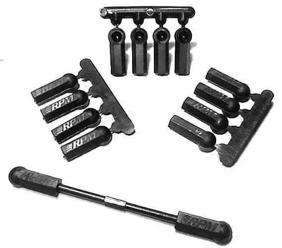 Rpm R/C Products - Hvy Duty Rod Ends Black/12 1