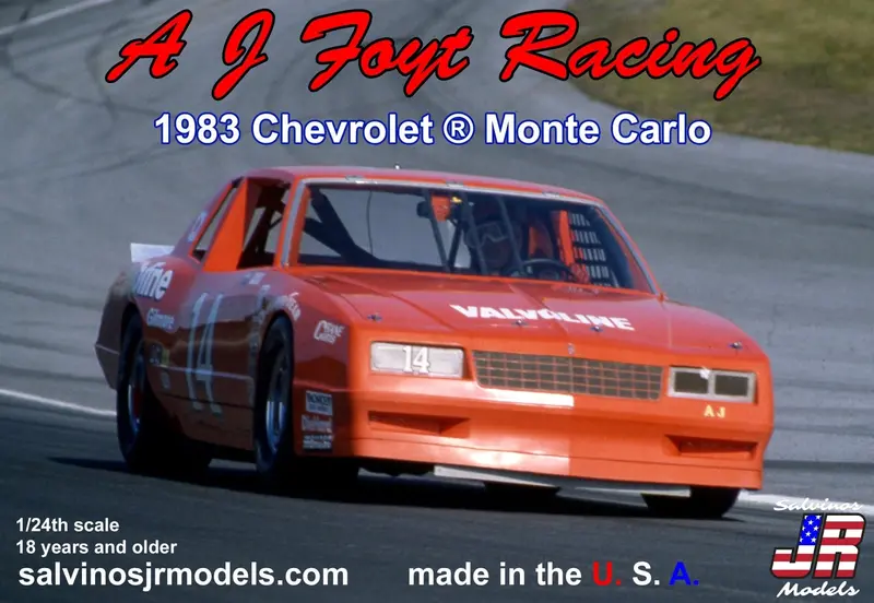 Salvinos Jr Models - 1/24 Aj Foyt Racing 1983 Chevrolet Monte Carlo Plastic Model Car Kit 1