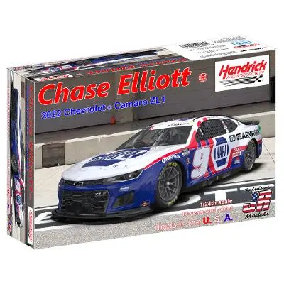 Salvinos Jr Models - 1/24 Hendrick Motorsports Chase Elliott 2022 Camaro - Patriotic Plastic Model Car Kit 1
