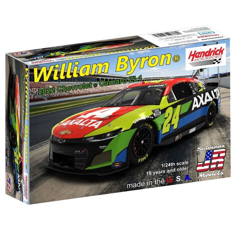 Salvinos Jr Models - 1/24 Hendrick Motorsports William Byron 2022 Camaro Plastic Model Car Kit 1