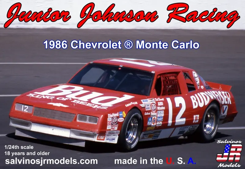 Salvinos Jr Models - 1/24 Junior Johnson 1986 Chevrolet Monte Carlo, Driven By Neil Bonnet Plastic Model Car Kit 1