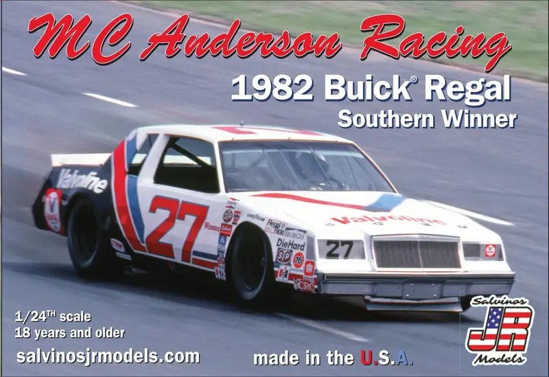 Salvinos Jr Models - 1/24 Mc Anderson Racing 1982 Buick Regal Southern Winner Plastic Model Car Kit 1