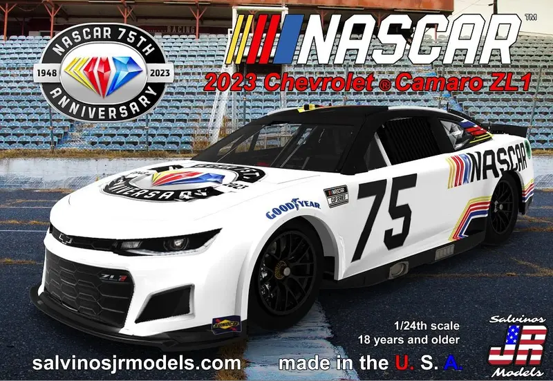 Salvinos Jr Models - 1/24 Nascar 75Th Diamond Anniversary 2023 Camaro Plastic Model Car Kit 1