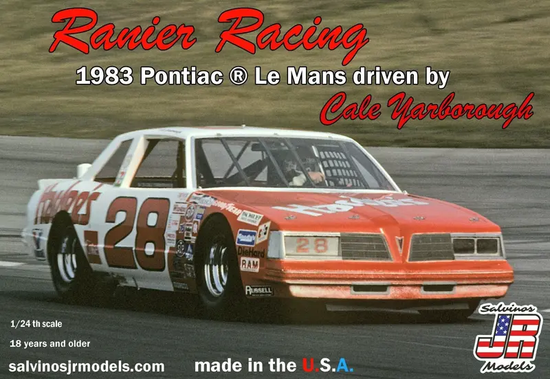 Salvinos Jr Models - 1/24 Ranier Racing 1983 Pontiac Lemans, Driven By Cale Yarborough Plastic Model Car Kit 1