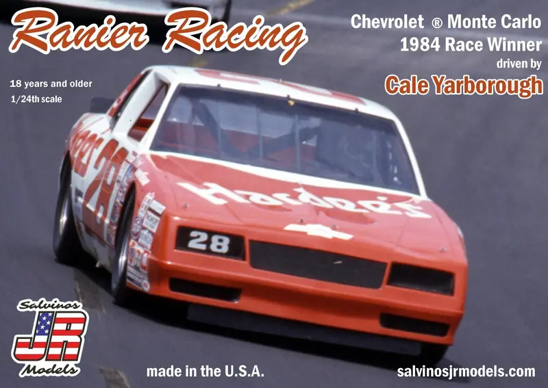 Salvinos Jr Models - 1/24 Ranier Racing #28 Monte Carlo 1984 Winner - Driven By Cale Yarborough Plastic Model Car Kit 1