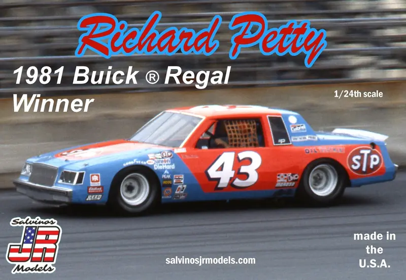 Salvinos Jr Models - 1/24 Richard Petty #43 1980 Buick Regal Winner Plastic Model Car Kit 1