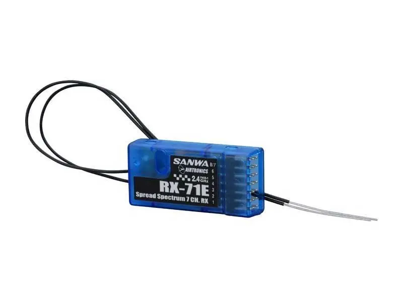 Sanwa - Rx-71E 7 Channel Receiver, Compatible W/ All Sanwa Air Transmitter 1