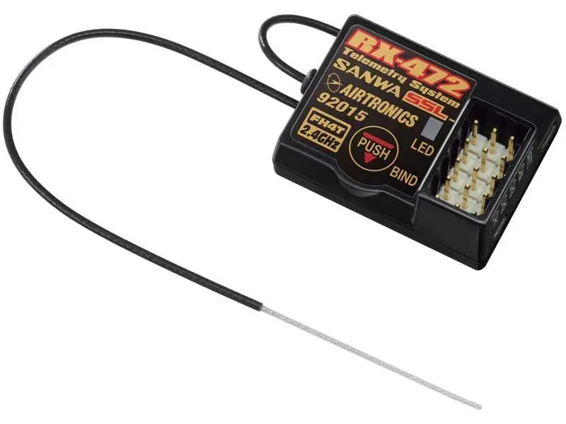 Sanwa - Sanwa 4-Channel Rx472 Telemetry Receiver 1