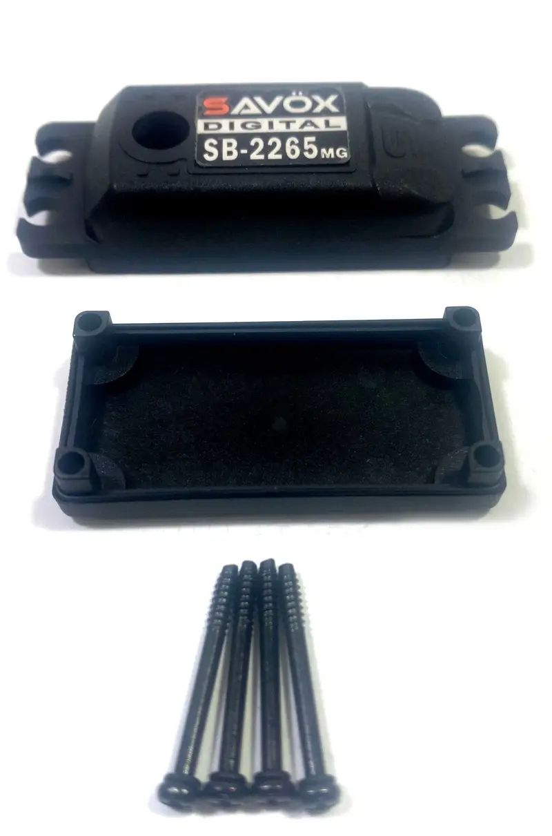 Savox - Top & Bottom Servo Case Set W/ 4 Screws, For Sb2265mg-Be 1