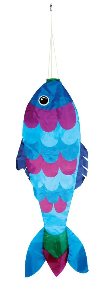 Skydog Kites - Blue Fish Windsock, 36" 1