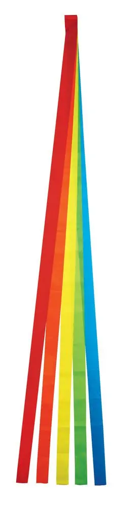 Skydog Kites - Rainbow 5-Streamer Tail, 6' 1