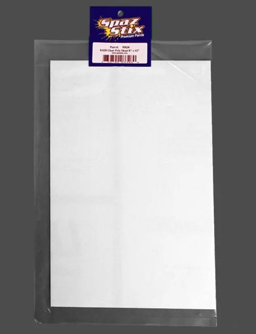 Spaz Stix - 0.030 Clear Poly Sheet 8X12" 1