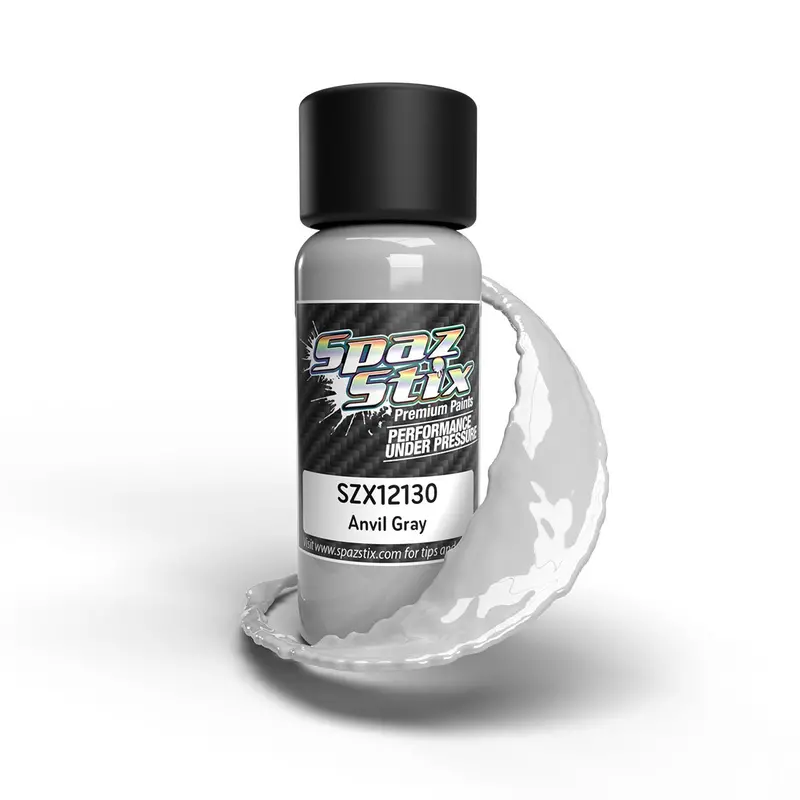 Spaz Stix - Anvil Gray Airbrush Ready Paint, 2Oz Bottle 1