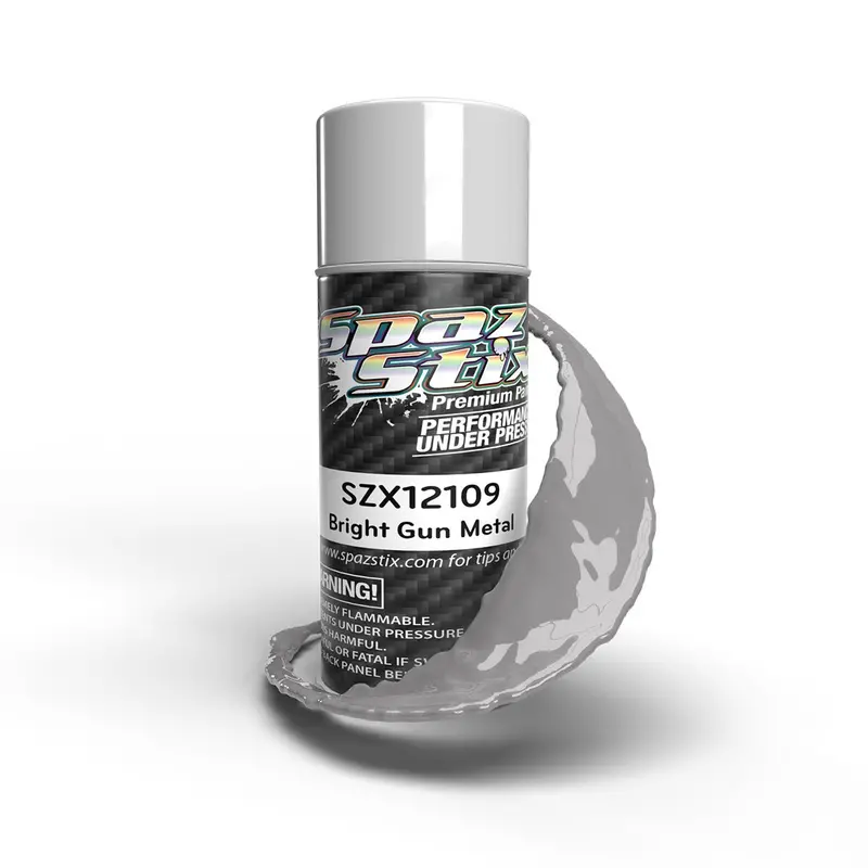 Spaz Stix - Bright Gunmetal Aerosol Paint, 3.5Oz Can 1