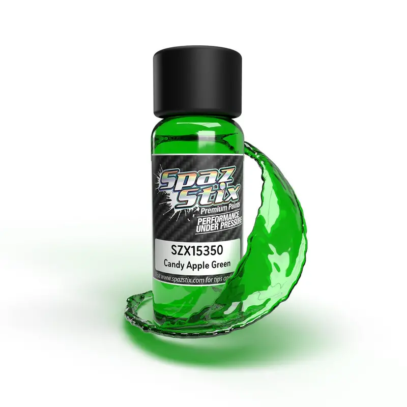 Spaz Stix - Candy Apple Green Airbrush Ready Paint, 2Oz Bottle 1