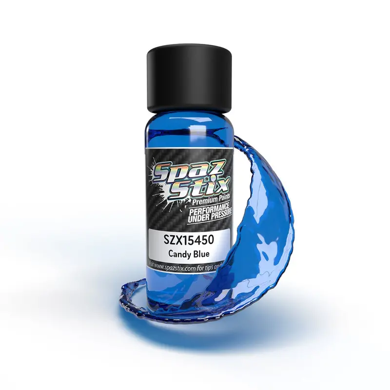 Spaz Stix - Candy Blue Airbrush Ready Paint, 2Oz Bottle 1