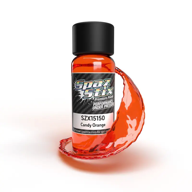 Spaz Stix - Candy Orange Airbrush Ready Paint, 2Oz Bottle 1