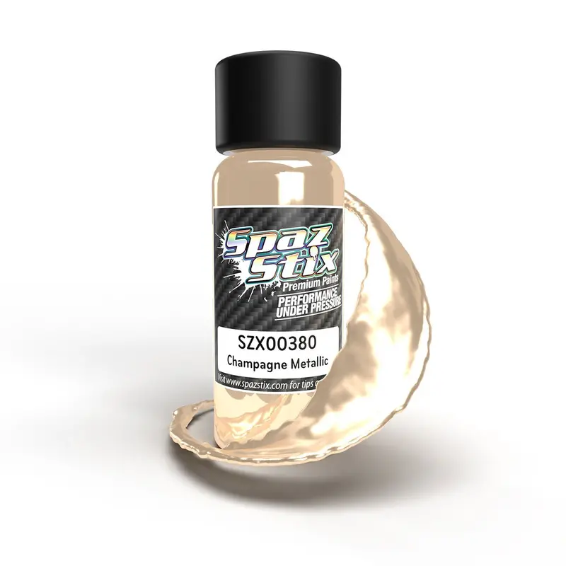 Spaz Stix - Champagne Metallic Airbrush Ready Paint, 2Oz Bottle 1