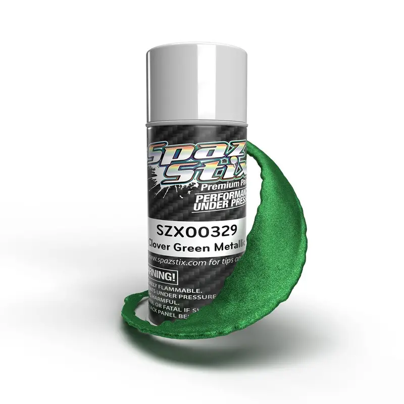 Spaz Stix - Clover Green Metallic Aerosol Paint, 3.5Oz Can 1