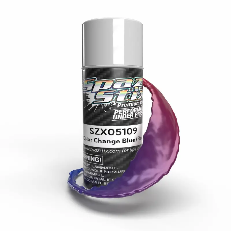 Spaz Stix - Color Change Aerosol Paint, Blue/Red, 3.5Oz Can 1