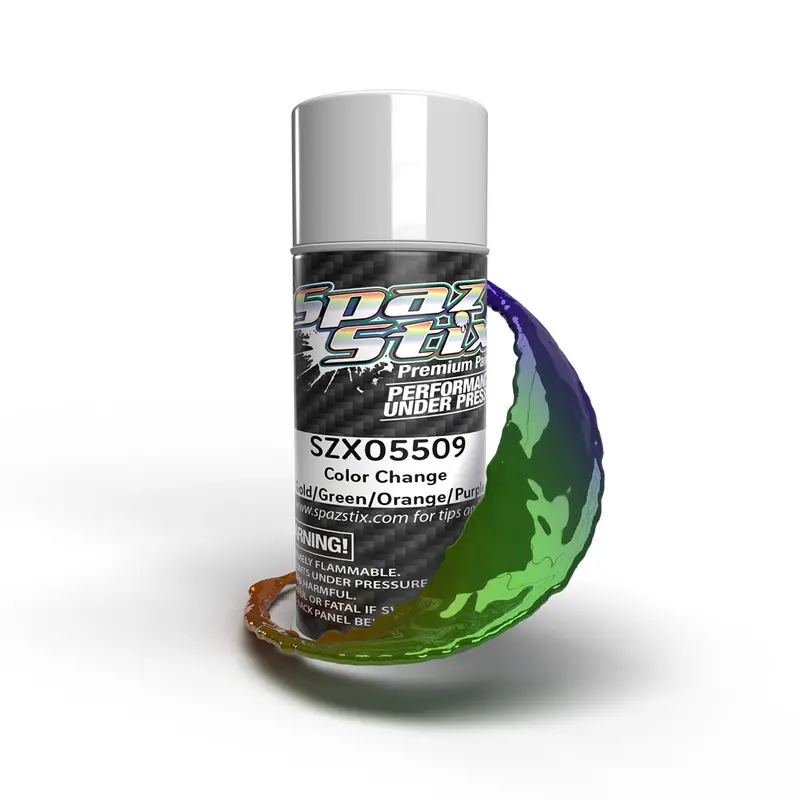 Spaz Stix - Color Change Aerosol Paint, Gold/Green/Orange/Purple, 3.5Oz Can 1