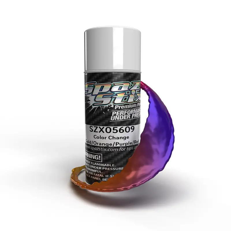Spaz Stix - Color Change Aerosol Paint, Gold/Orange/Purple/Red, 3.5Oz Can 1