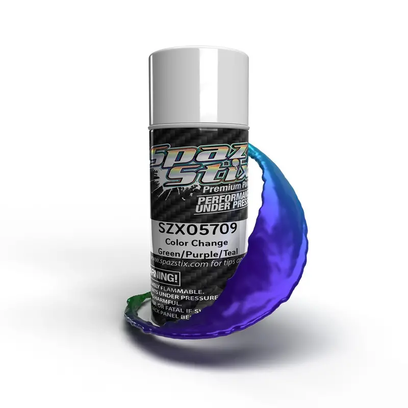 Spaz Stix - Color Change Aerosol Paint, Green/Purple/Teal, 3.5Oz Can 1