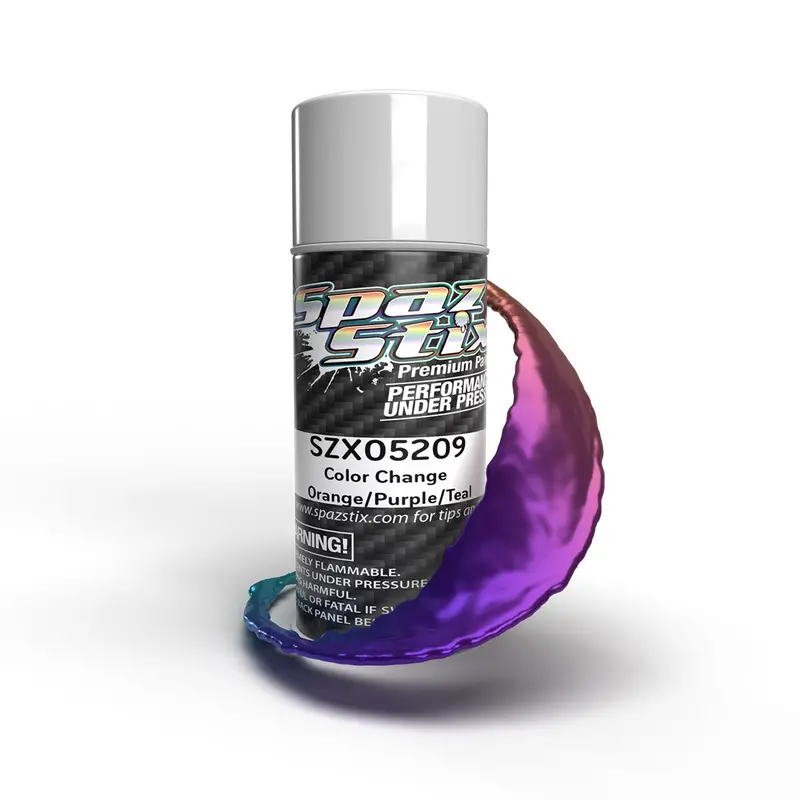 Spaz Stix - Color Change Aerosol Paint, Orange/Purple/Teal, 3.5Oz Can 1
