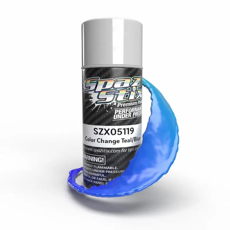 Spaz Stix - Color Change Aerosol Paint, Teal/Blue, 3.5Oz Can 1
