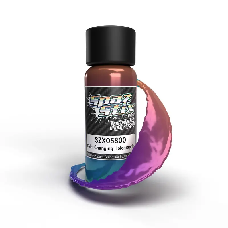 Spaz Stix - Color Change Airbrush Ready Paint, Holographic, 2Oz Bottle 1