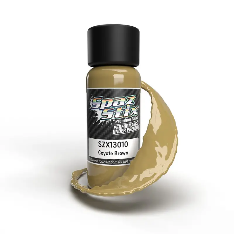 Spaz Stix - Coyote Brown Airbrush Ready Paint, 2Oz Bottle 1