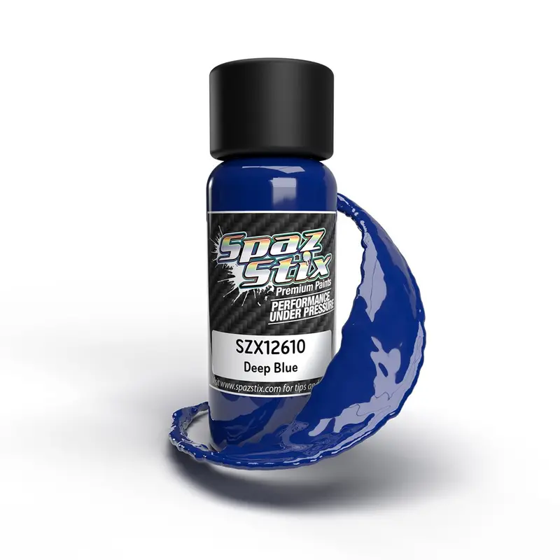 Spaz Stix - Deep Blue Airbrush Ready Paint, 2Oz Bottle 1