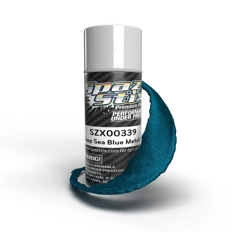 Spaz Stix - Deep Sea Blue Metallic Aerosol Paint, 3.5Oz Can 1