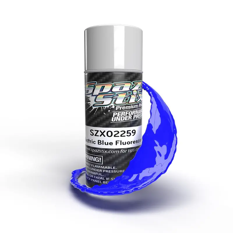 Spaz Stix - Electric Blue Fluorescent Aerosol Paint, 3.5Oz Can 1