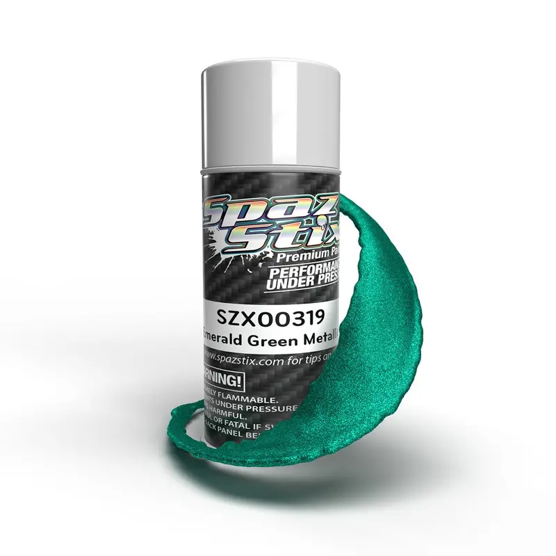 Spaz Stix - Emerald Green Metallic Aerosol Paint, 3.5Oz Can 1