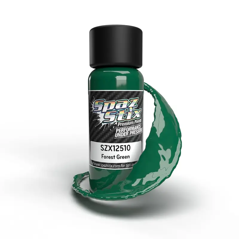 Spaz Stix - Forest Green Airbrush Ready Paint, 2Oz Bottle 1