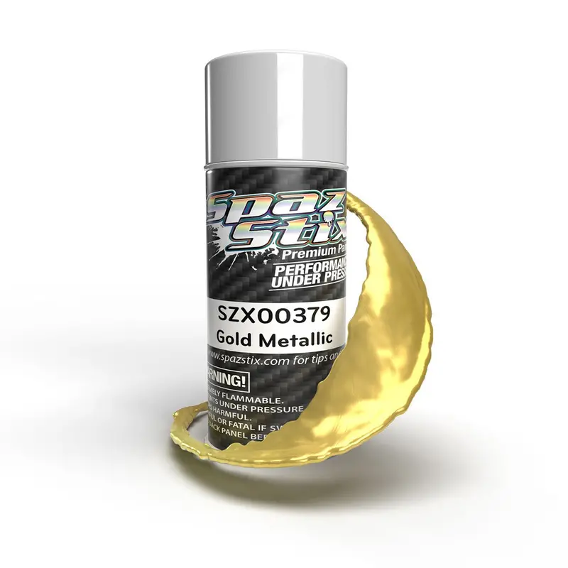 Spaz Stix - Gold Metallic Aerosol Paint, 3.5Oz Can 1