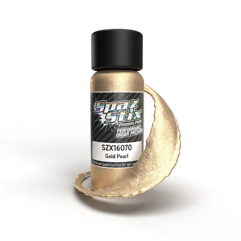 Spaz Stix - Gold Pearl Airbrush Ready Paint, 2Oz Bottle 1