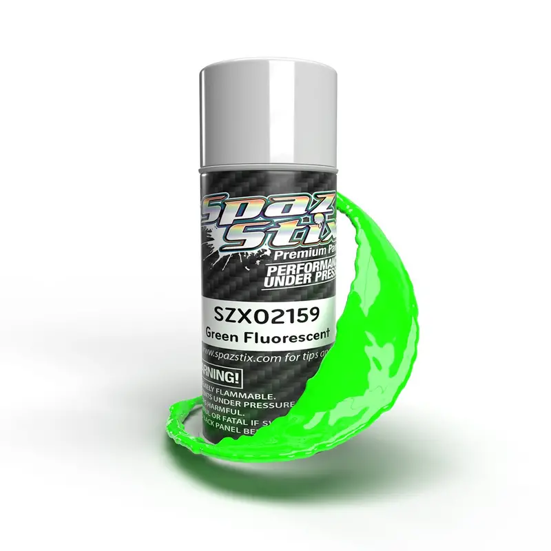Spaz Stix - Green Fluorescent Aerosol Paint, 3.5Oz Can 1