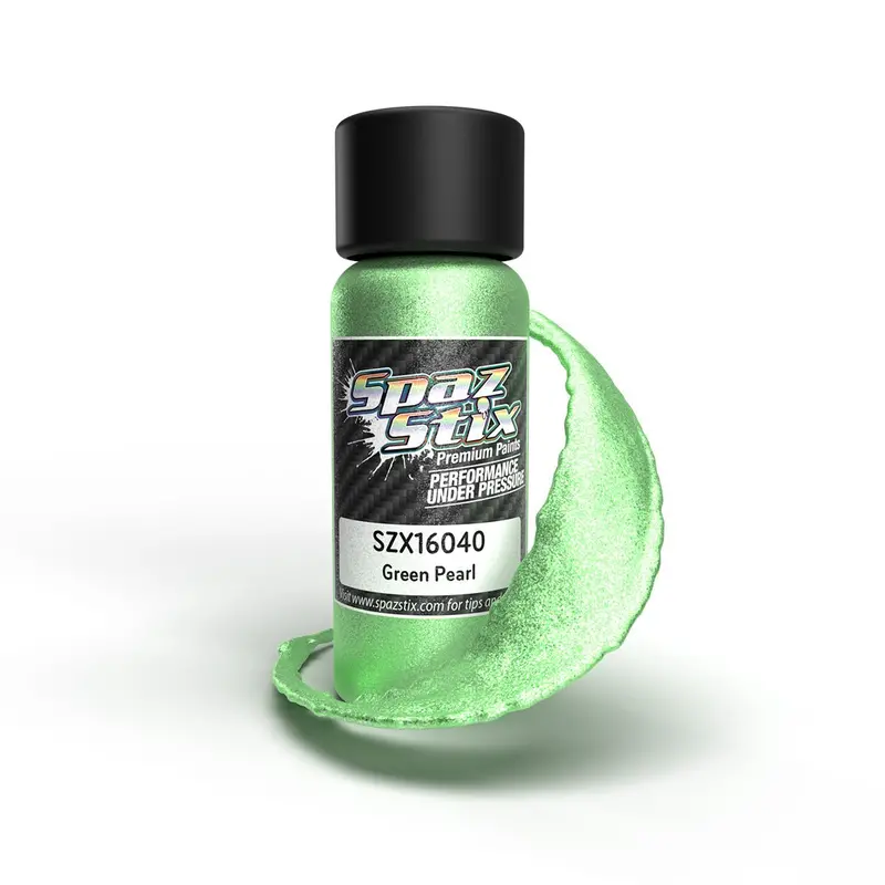 Spaz Stix - Green Pearl Airbrush Ready Paint, 2Oz Bottle 1