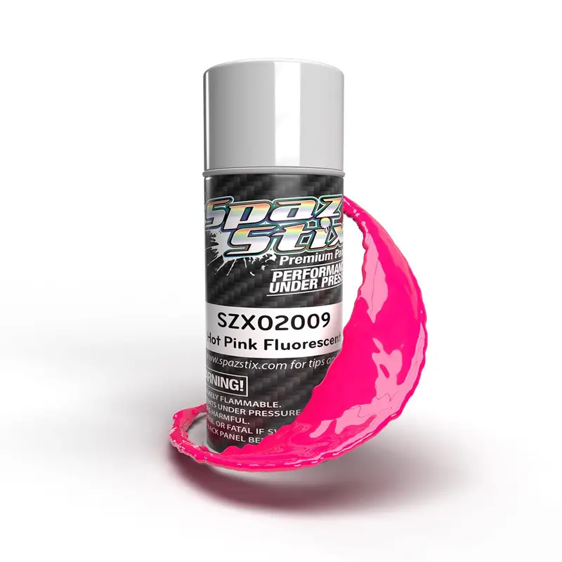 Spaz Stix - Hot Pink Fluorescent Aerosol Paint, 3.5Oz Can 1