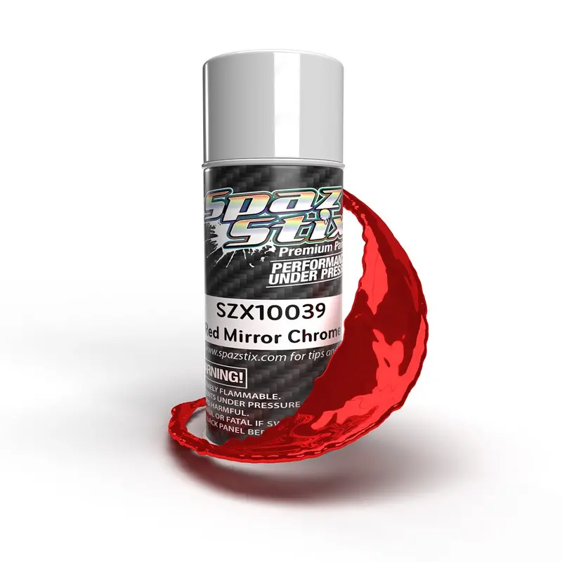 Spaz Stix - Red Mirror Chrome Aerosol Paint, 3.5Oz Can 1