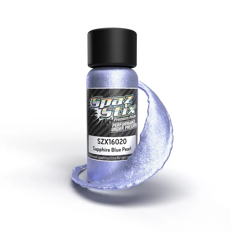 Spaz Stix - Sapphire Blue Pearl Airbrush Ready Paint, 2Oz Bottle 1