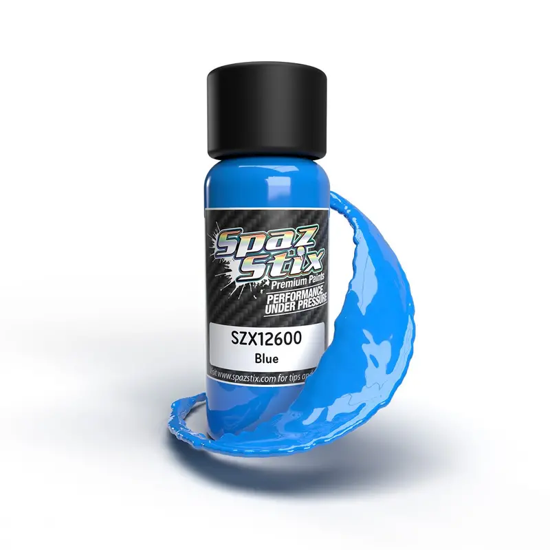 Spaz Stix - Solid Blue Airbrush Ready Paint, 2Oz Bottle 1